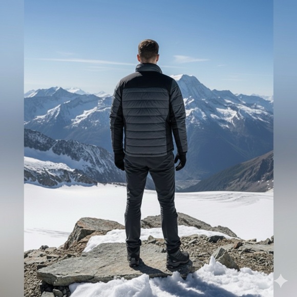 The North Face Men's Gray and Black Puffer Jacket - Picture 2 of 16